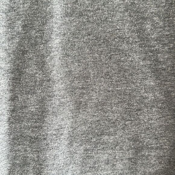 J. Crew Factory Women’s Grey with Faux Leather Sleeves Short Sleeve Top - Picture 3 of 5